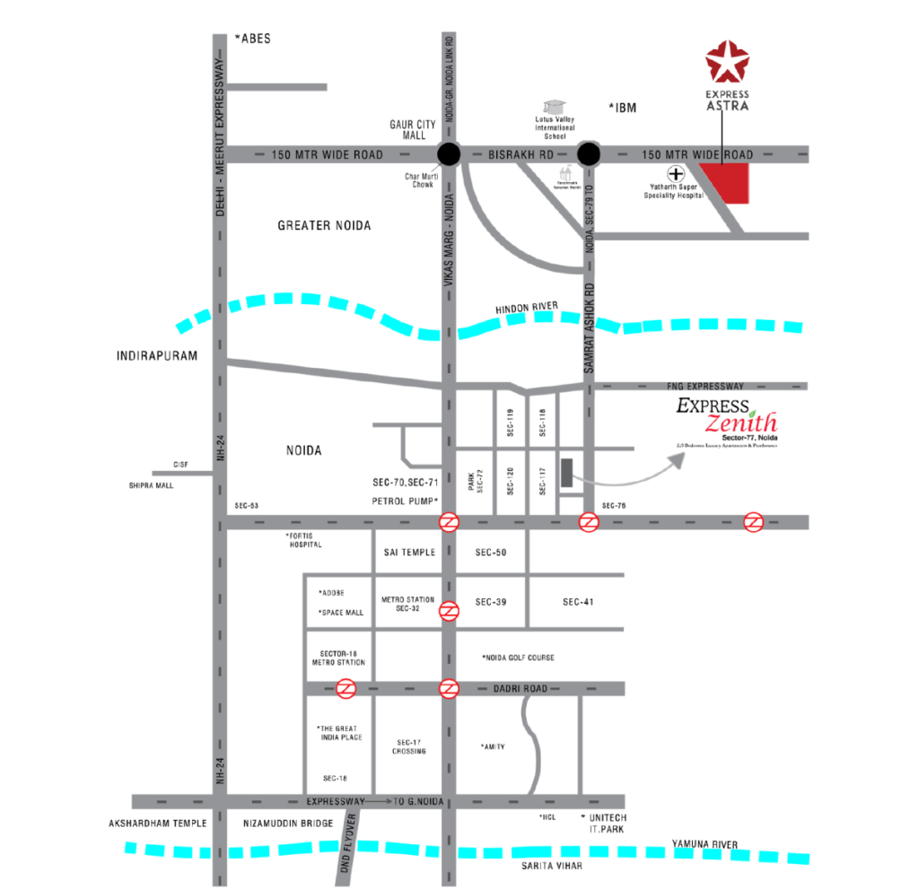 Express Astra location map